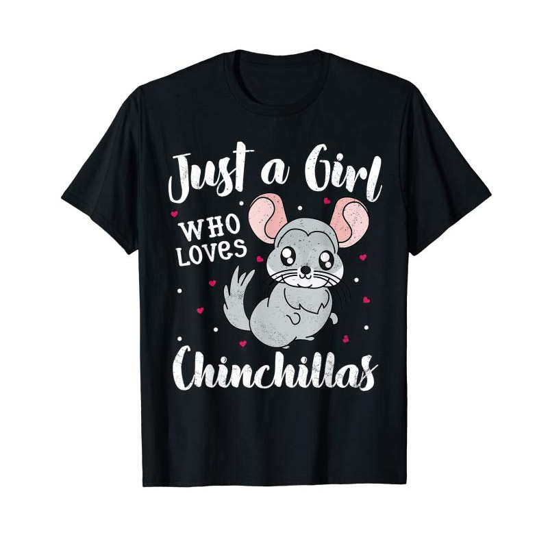 Adorable Just A Girl Who Loves Chinchillas Mom Women Kids Mom Gifts T-Shirt - Tees.Design.png