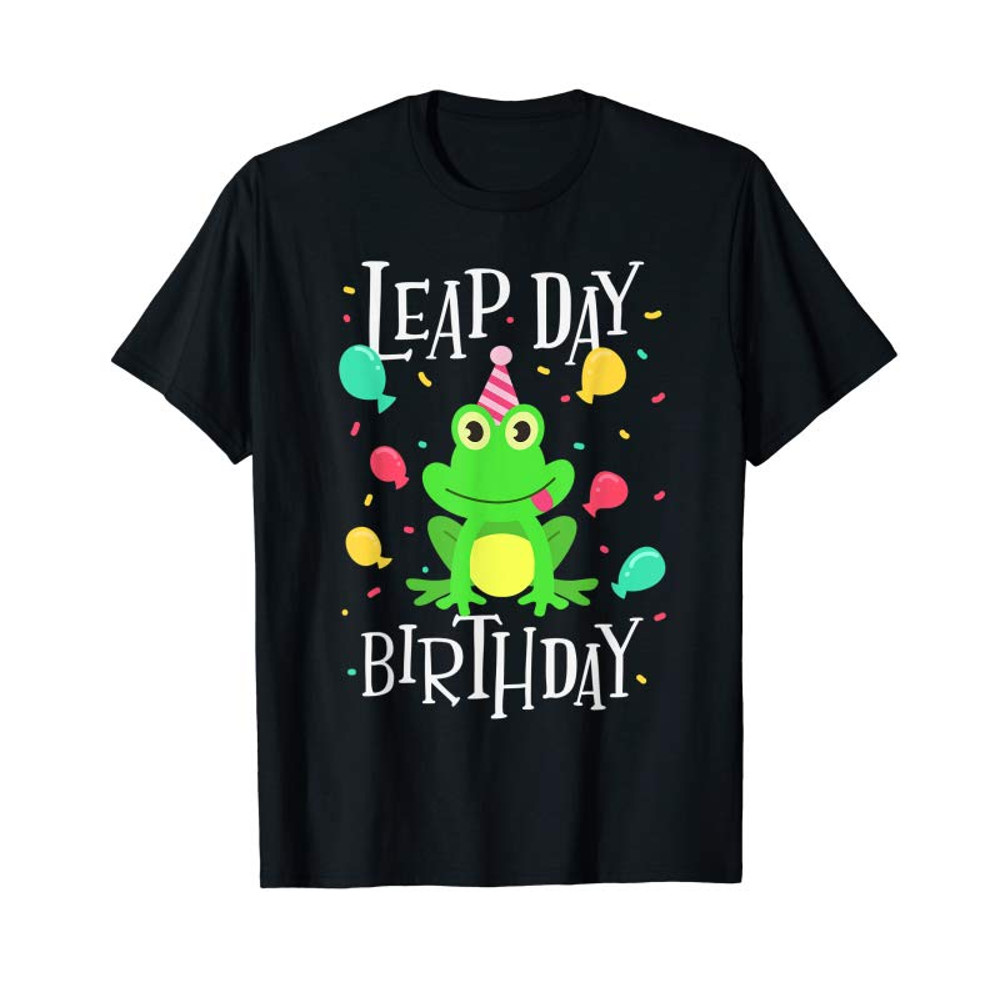 Adorable Leap Day Birthday Gift February 29th Leap Year Frog T-Shirt - Tees.Design.png