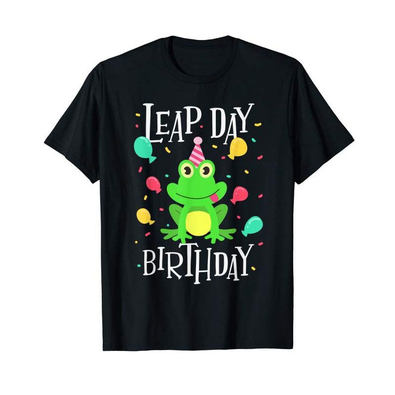 Adorable Leap Day Birthday Gift February 29th Leap Year Frog T-Shirt - Tees.Design.png