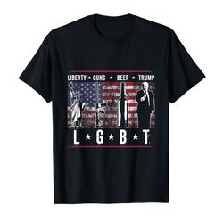 adorable liberty guns beer trump tshirt lgbt parody funny gift