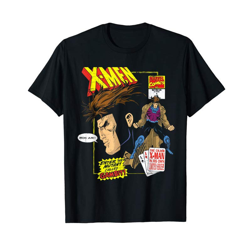Adorable Marvel X-Men Cajun Gambit Remy LeBeau Mon Ami Comic T-Shirt - Tees.Design.png