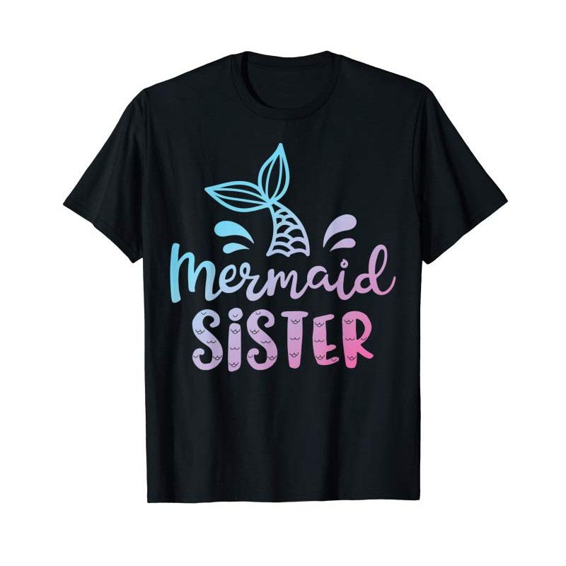 Adorable Mermaid Sister Funny Girls Women Family Matching Birthday T-Shirt - Tees.Design.png
