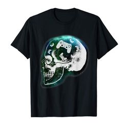 adorable mind controller skull gaming gamer mens boys teens t-shirt