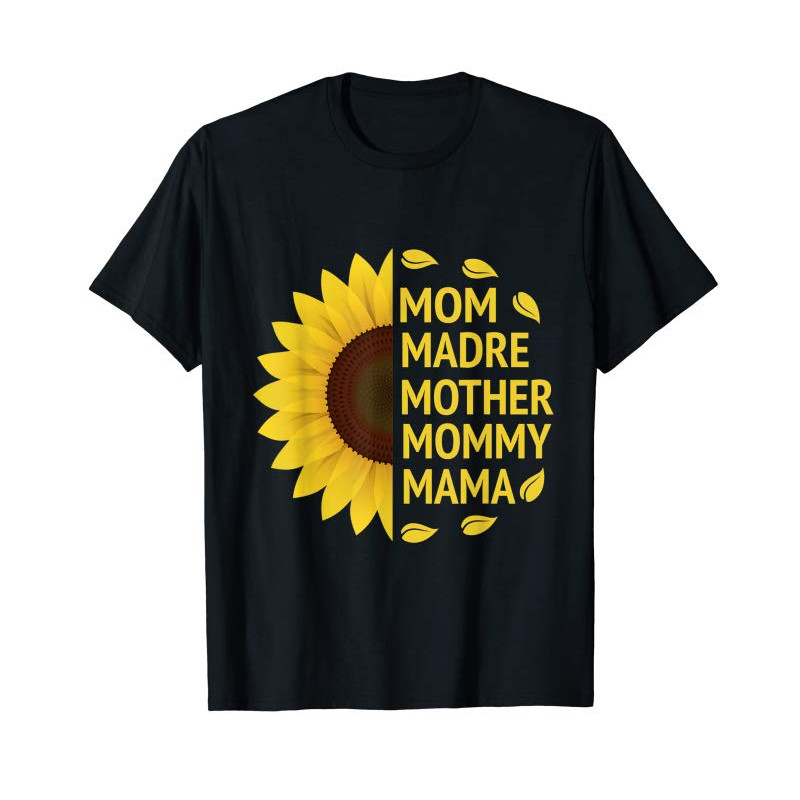 Adorable Mom Madre Mother Mommy Mama Love Sunflowers T-Shirt - Tees.Design.png