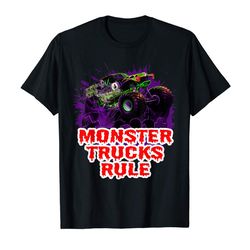 adorable monster trucks rule t-shirt