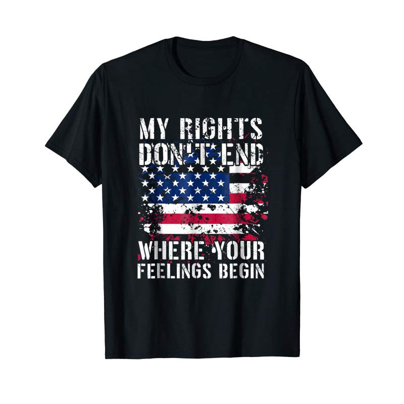 Adorable My Rights Don't End Where Your Feelings Begin USA T-Shirt - Tees.Design.png