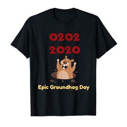 Adorable Palindrome Number And Epic Groundhog Day 02 02 2020 T-Shirt