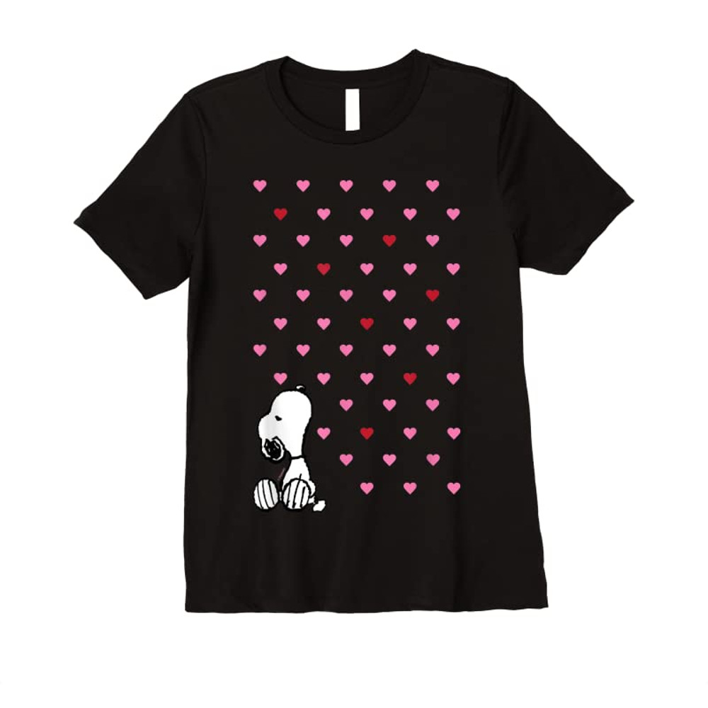 Adorable Peanuts Valentine Snoopy Hearts T-shirt - Tees.Design.png