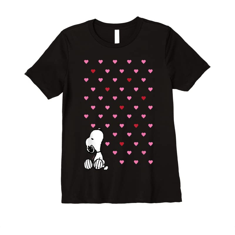 Adorable Peanuts Valentine Snoopy Hearts T-shirt - Tees.Design.png
