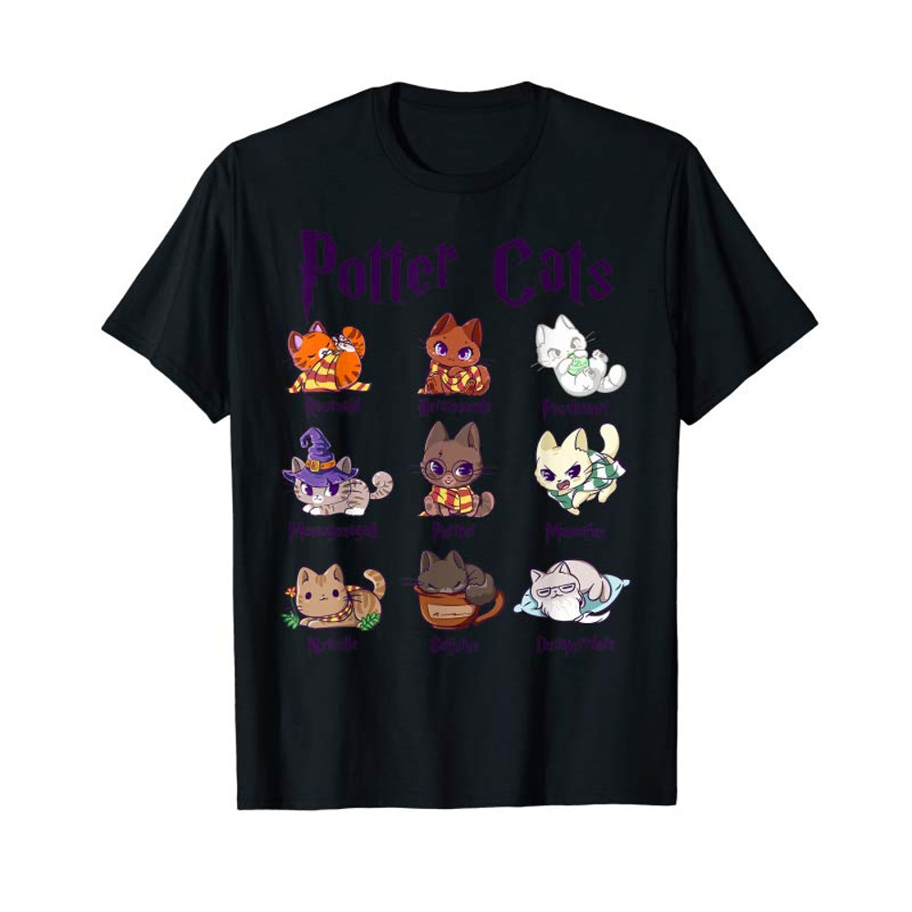 Adorable Potter Cats Cute Harry Pawter Kitten Gift For Women T-Shirt - Tees.Design.png