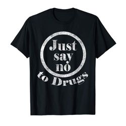 adorable retro 80s just say no to drugs t-shirt 1980s war on drugs