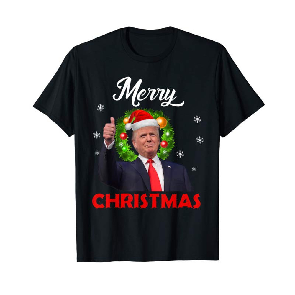 Adorable Santa Trump Christmas Shirt Merry Christmas T-Shirt - Tees.Design.png