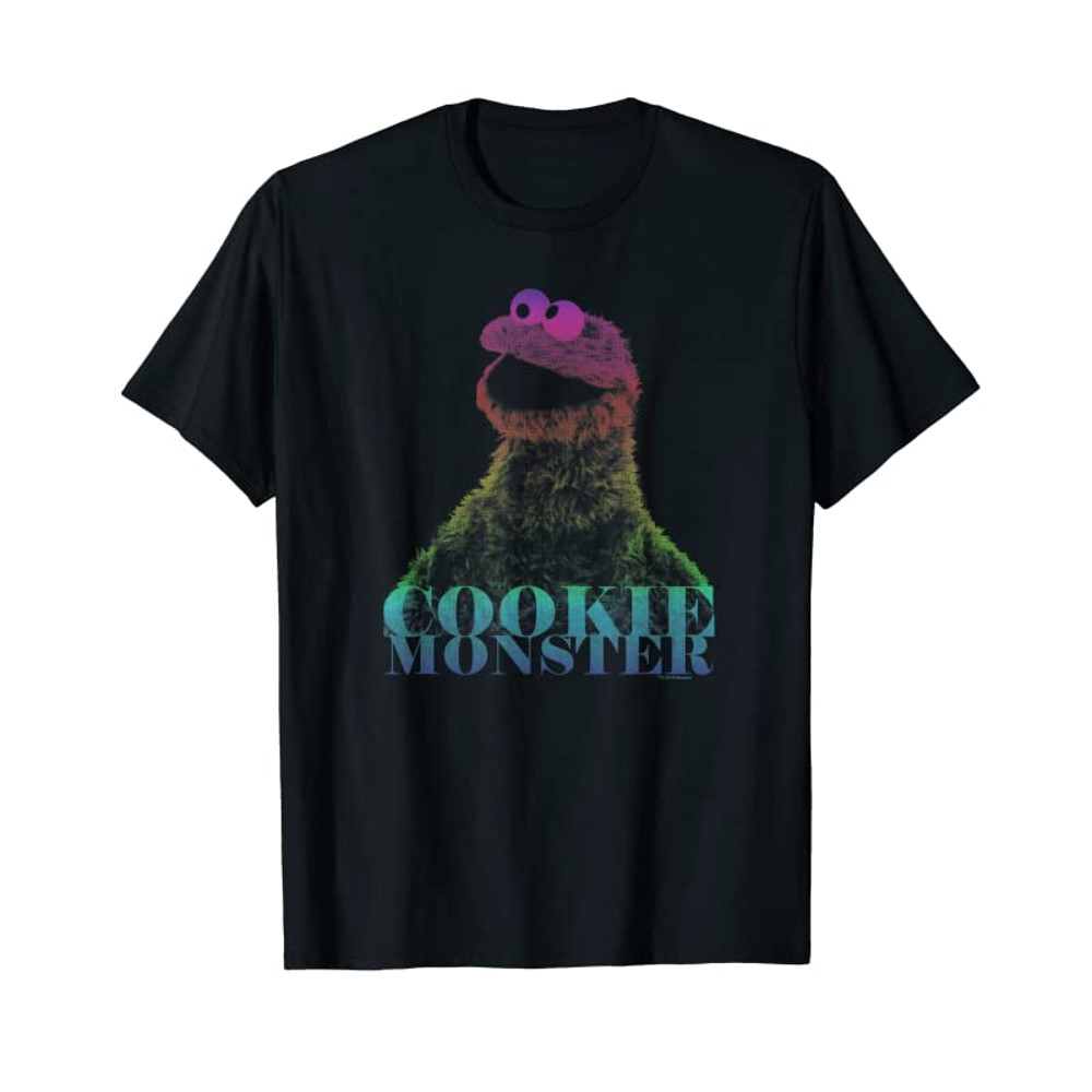 Adorable Sesame Street Cookie Monster Halftone T-Shirt - Tees.Design.png