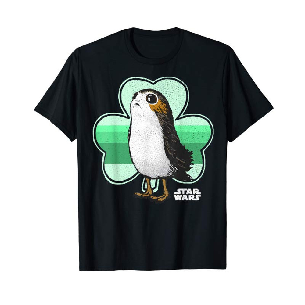 Adorable Star Wars Porg Clover Saint Patrick's Day Graphic T-Shirt - Tees.Design.png