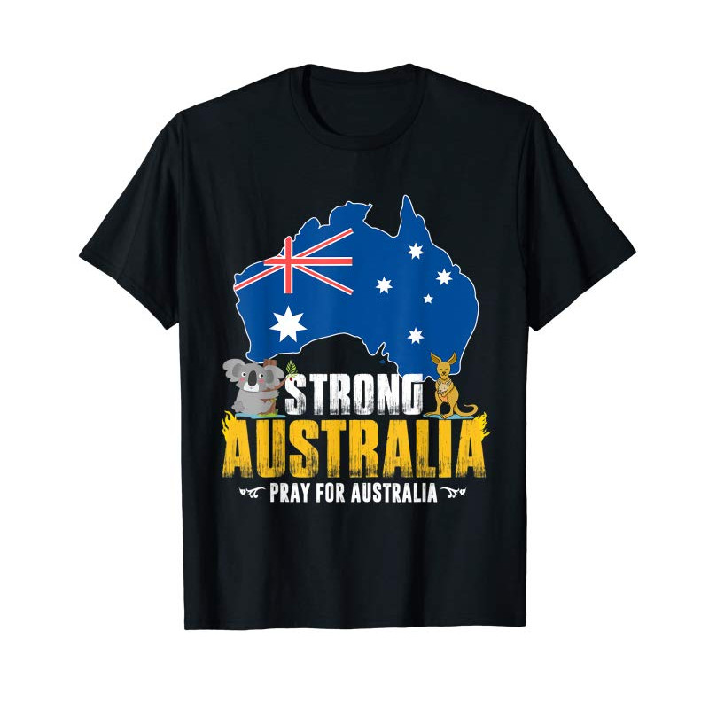 Adorable Support Australia Strong Save Koala Kangaroo Retro Vintage T-Shirt - Tees.Design.png
