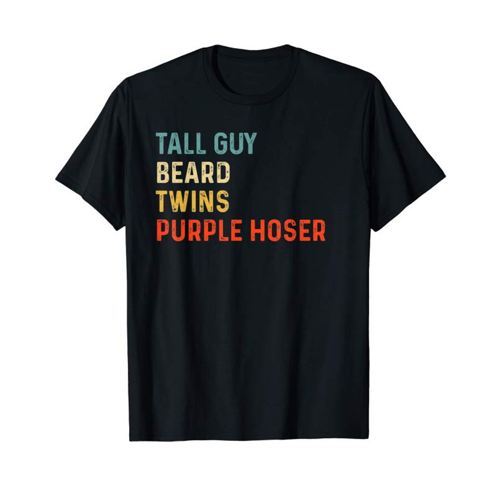 Adorable Tall Guy Beard Twins Purple Hoser Vintage T-Shirt - Tees.Design.png
