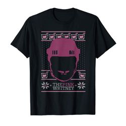 adorable the pink whitney ugly christmas sweater party hockey t-shirt