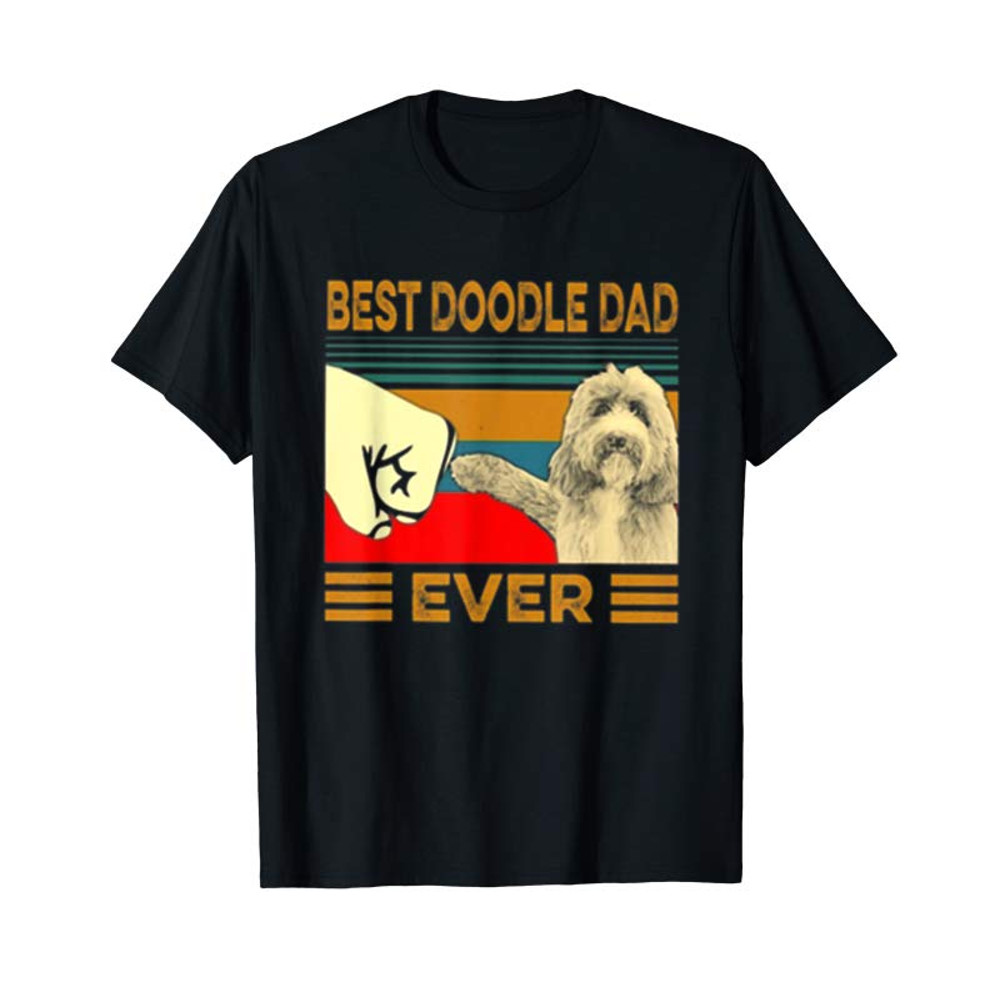 Adorable Vintage Best Doodle Dad Ever T-Shirt - Tees.Design.png