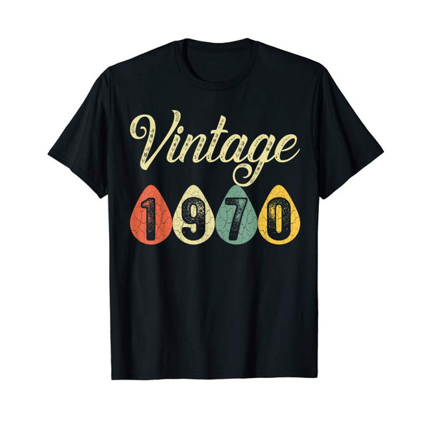 Adorable Vintage Retro 1970 50 Years Old 50th Birthday Gift Men Women T-Shirt - Tees.Design.png