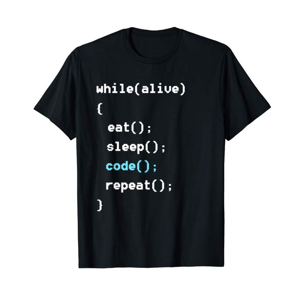 Adorable While Alive Eat Sleep Code Repeat T-Shirt - Programming Tee - Tees.Design.png