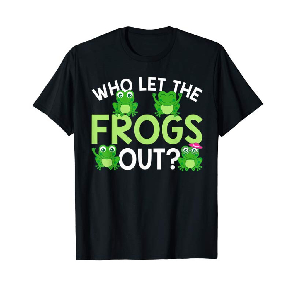 Adorable Who Let The Frogs Out Funny Frog Lovers T-Shirt MM - Tees.Design.png