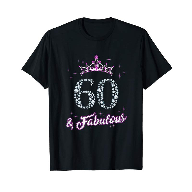 Adorable Womens 60 Years Old And Fabulous 60th Birthday Gift Women's T-Shirt - Tees.Design.png