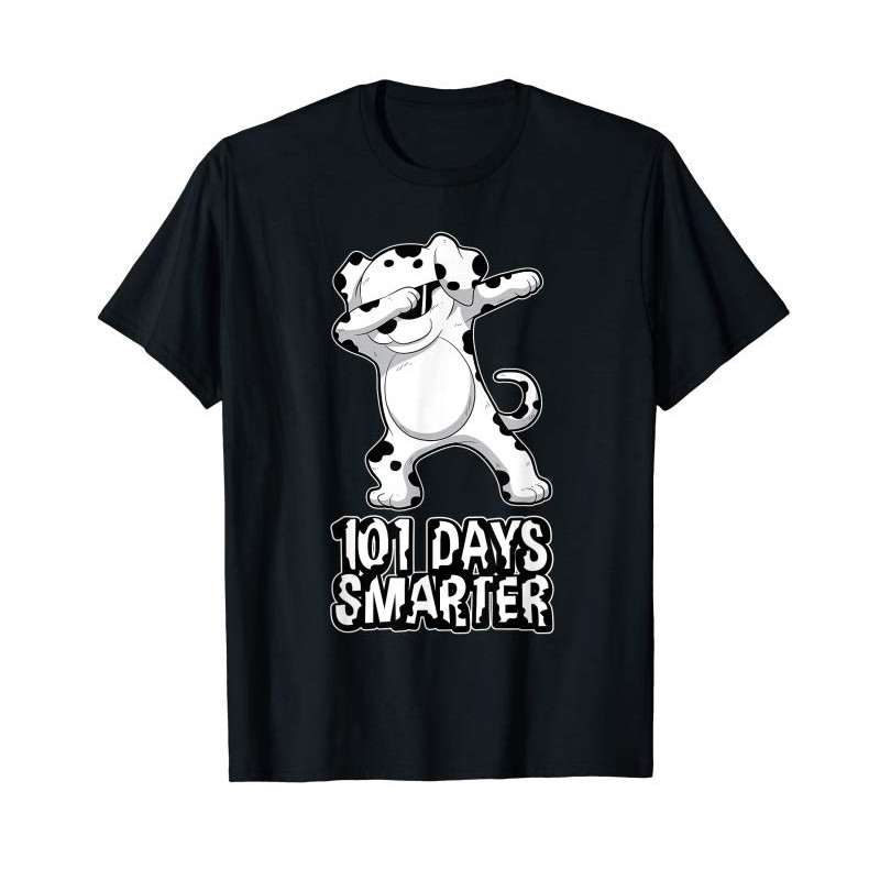 Buy 101 Days Smarter Shirt Dabbing Dalmation Dog Teachers Kids T-Shirt - Tees.Design.png