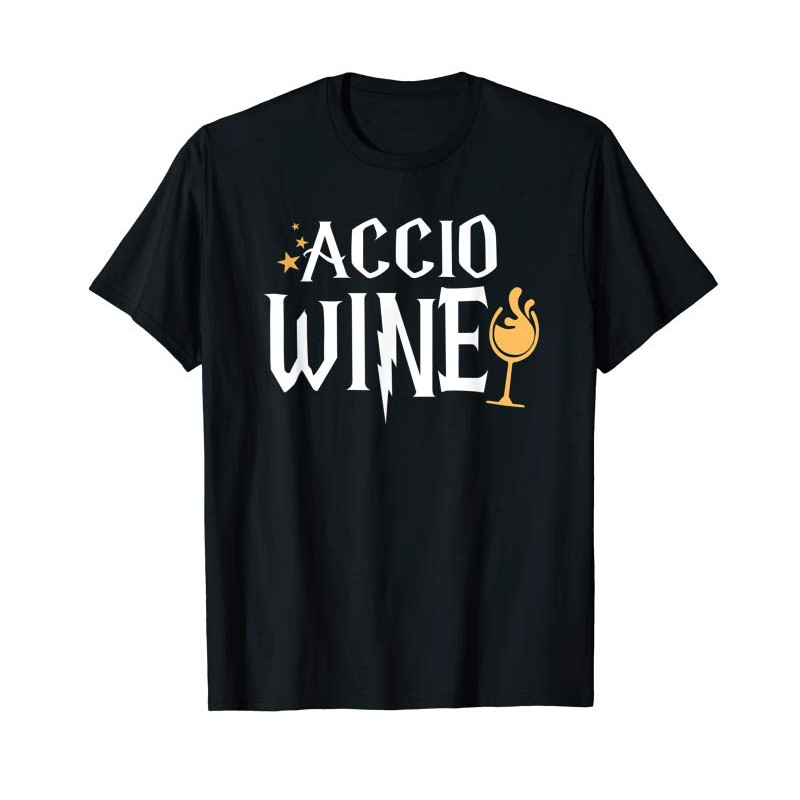Buy Accio Wine T-shirt Potter Magic Spell Drink Funny Harry Gift - Tees.Design.png