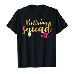 Buy Birthday Squad Gold T-Shirt Party Funny Gift Pink Shoe