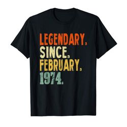 buy born in february 1974 45th birthday gift 45 years old shirt