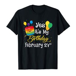buy born on february 24th shirt birthday its my birthday party!