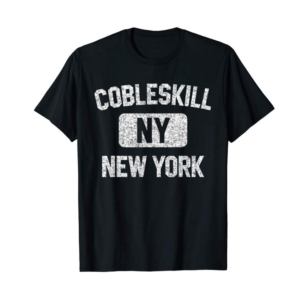 Buy Cobleskill T Shirt NY - Gym Style Distressed White Print - Tees.Design.png