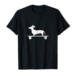 buy cute dachshund on a skateboard funny wiener dog t-shirt