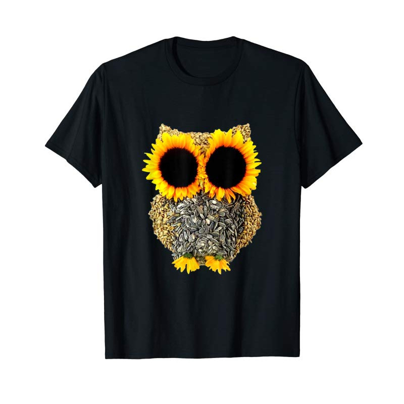 Buy Cute Owl Sunflower Tees Gift For Women Men Kids Boy Girls T-Shirt - Tees.Design.png