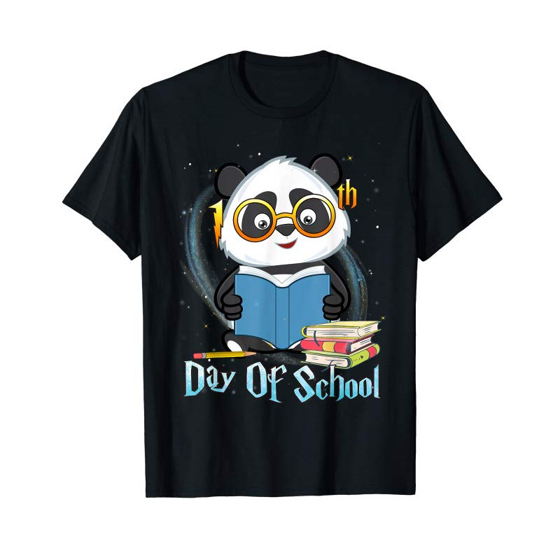 Buy Cute Panda 100th Day Of School Shirt 100 Days Smarter Tee T-Shirt - Tees.Design.png