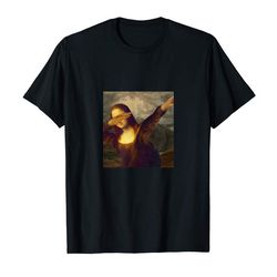 buy dabbing mona lisa - funny art teacher t-shirt