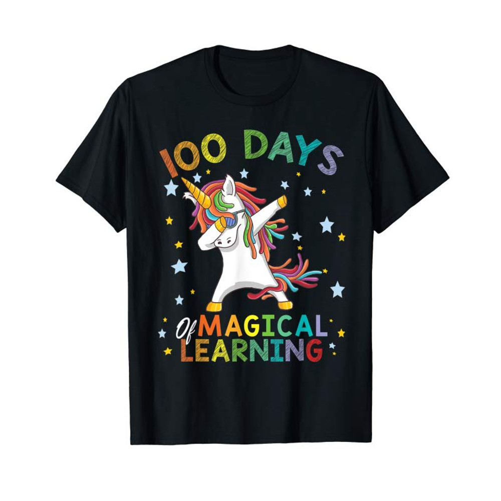 Buy Dabbing Unicorn 100 Days Of Magical Learning 100th School T-Shirt - Tees.Design.png