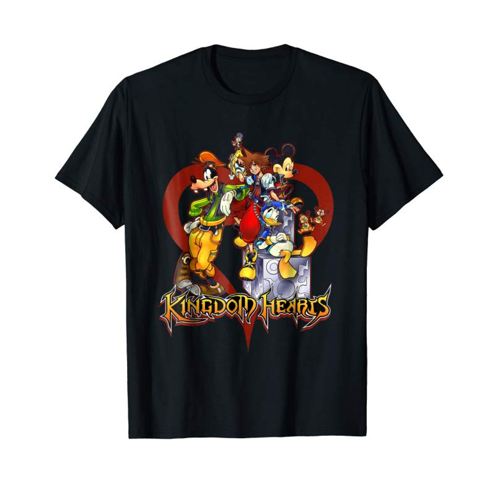 Buy Disney Kingdom Hearts Group Heart T-shirt - Tees.Design.png