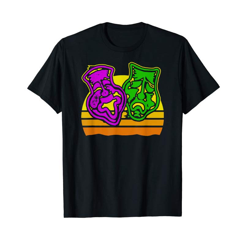 Buy Fat Tuesday Mardi Gras Vintage Masks And Sun T-Shirt - Tees.Design.png