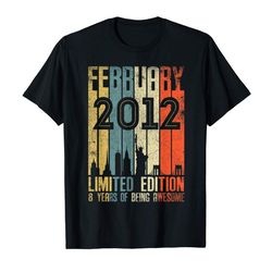 buy february 2012 t shirt 8 year old shirt 2012 birthday gift t-shirt