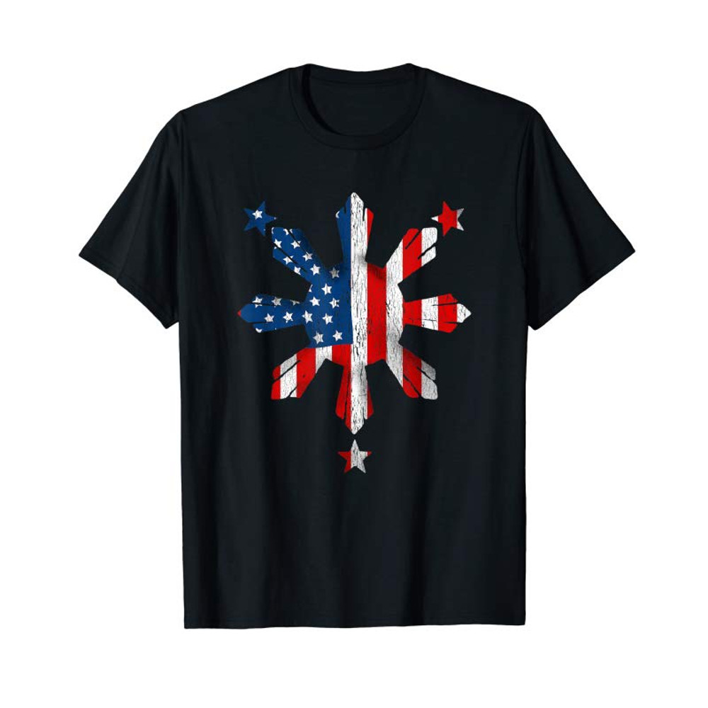 Buy Filipino Pinoy Pride American Flag Philippines 4th Of July T-Shirt - Tees.Design.png