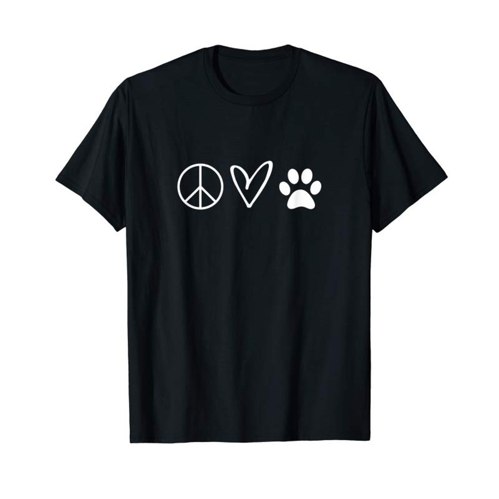 Buy Funny Peace Sign Heart Paw Print T-shirts Sarcastic Joke - Tees.Design.png