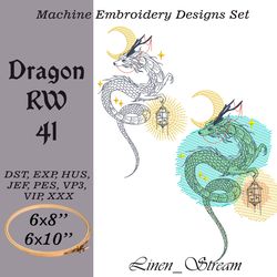 Dragon RW 41 Machinembr design in 8 formats and 2 sizes