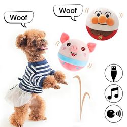 Electronic Pet Dog Toy Ball Pet Bouncing Jump Balls Talking Interactive Dog Plush Doll Toys New Gift For Pets USB Rechar