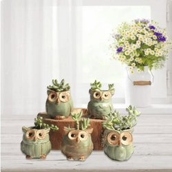 Owl Flower Pot Ceramic Cactus Succulent Plant Pot Nordic Vases Home Decor Cachepot For Flowers Garden Decoration