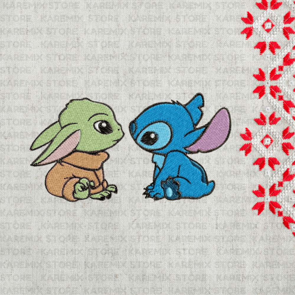 Embroidery Design Yoda Baby Stitch 2 Sizes Pes Hus Jef 4x4 5x7 Hooop 3