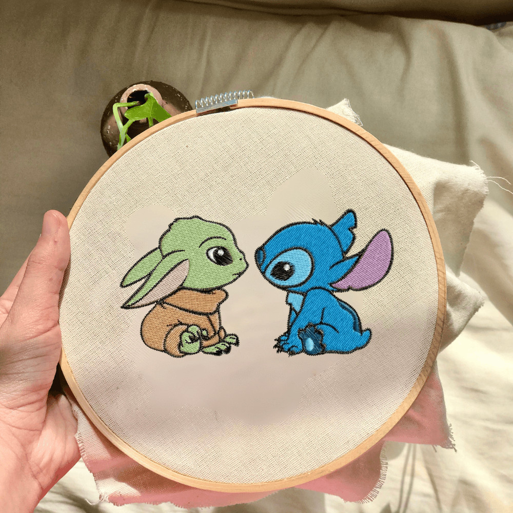 Embroidery Design Yoda Baby Stitch 2 Sizes Pes Hus Jef 4x4 5x7 Hooop 5