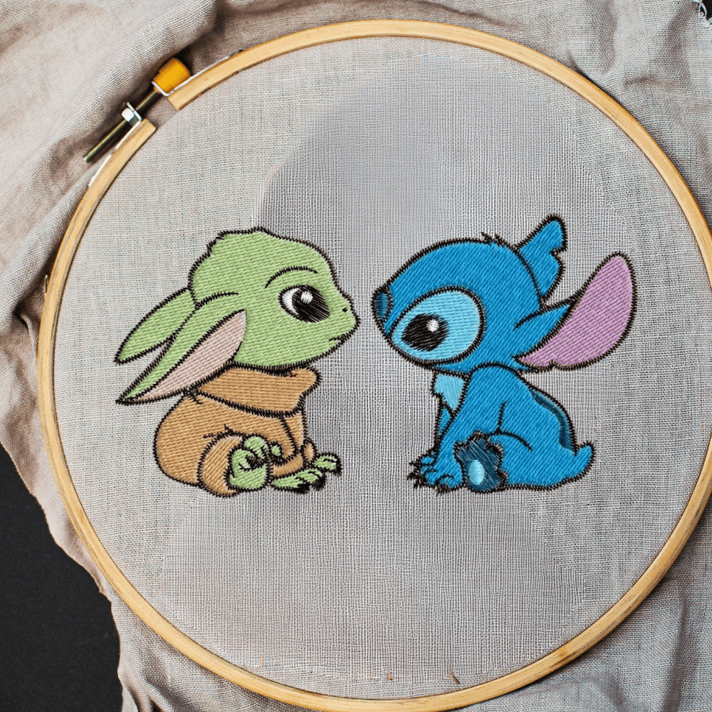Embroidery Design Yoda Baby Stitch 2 Sizes Pes Hus Jef 4x4 5x7 Hooop 6