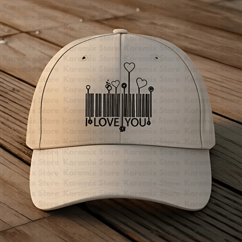 I Love You BarCodeEmbroidery Designlove You Design 4