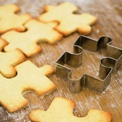 4 Pcs Puzzle Piece Shaped Cookie Cutter